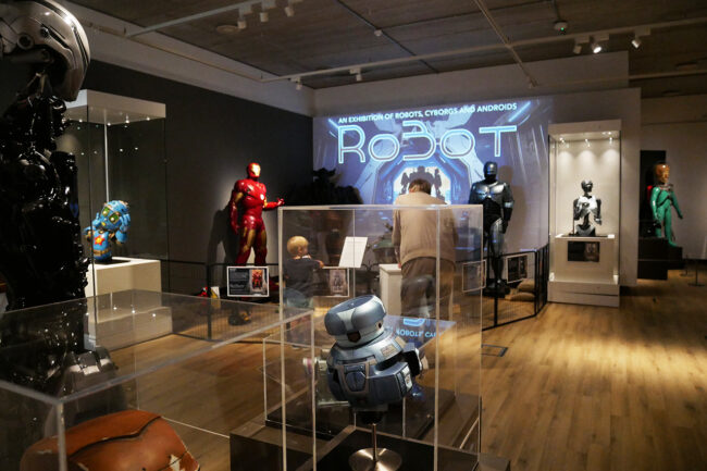 Various robots on display at Robot Touring exhibition from the Movie Magic